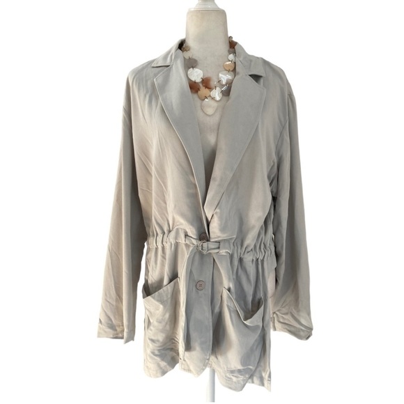 Shaina Mote Waist Tie Lightweight Jacket NWOT in Grey - Picture 10 of 10